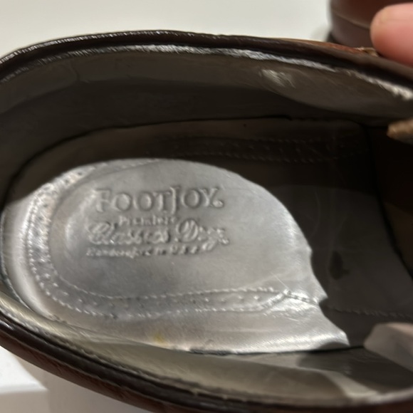 Footjoy FJ Premiere Classic Dry Spikeless Mens 12 Tobacco Brown - Picture 7 of 8